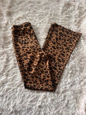 Forever 21 Leopard Print Flare Pants